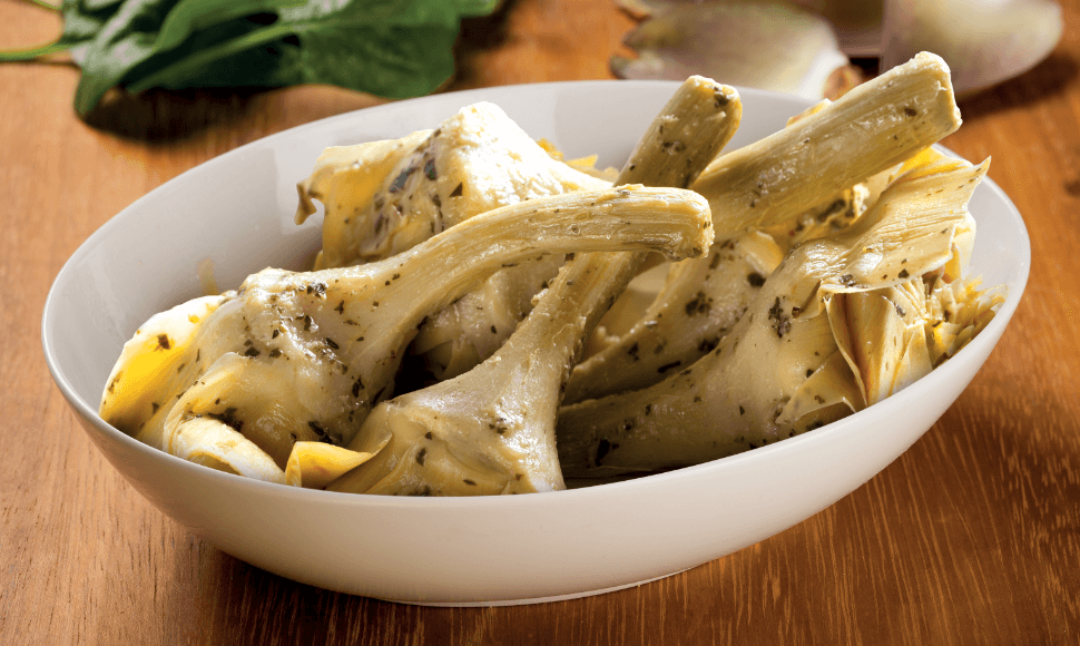 Carciofi alla Romana con gambo in olio