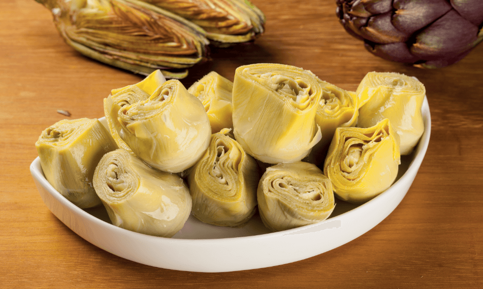 Corolle di carciofo in olio