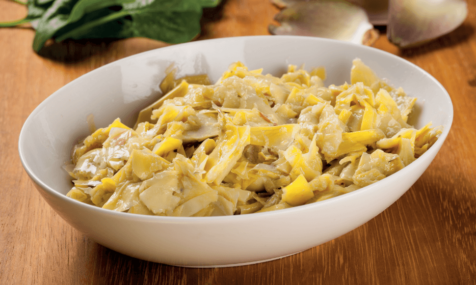 Foglie di carciofo in olio