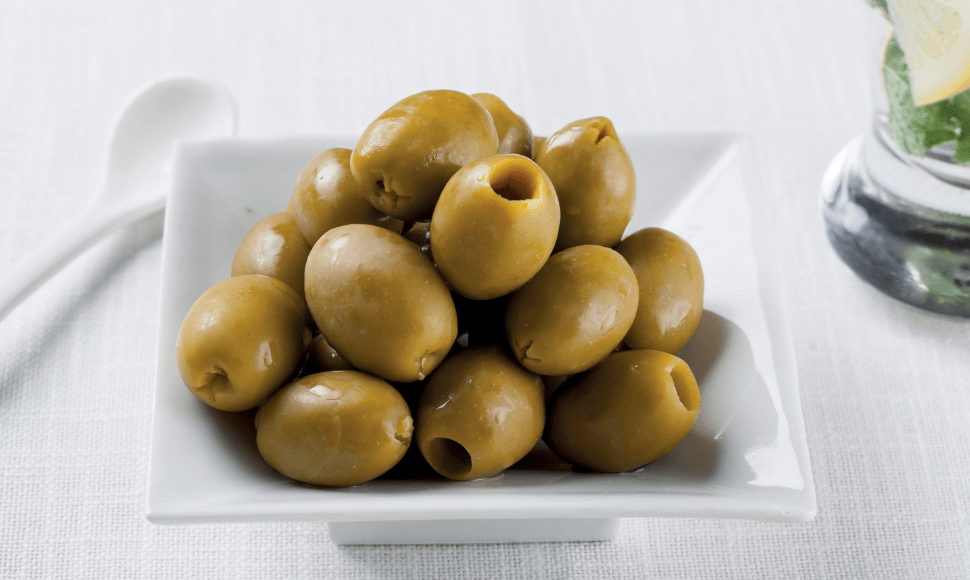 Olive verdi grosse denocciolate