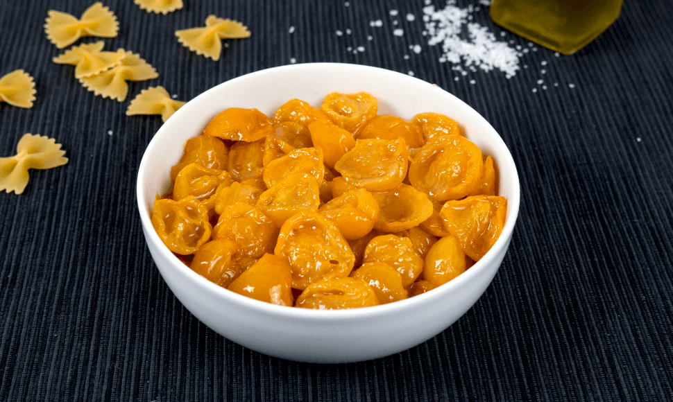 Pomodori semi-dry gialli ciliegini in olio