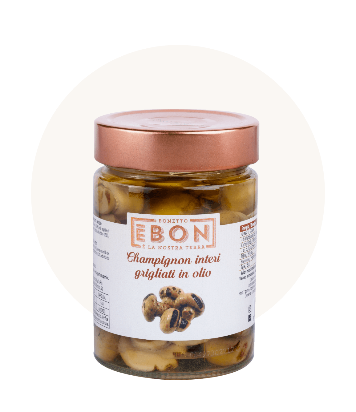 FUNGHETTI CHAMPIGNONS INTERI GRIGLIATI in olio