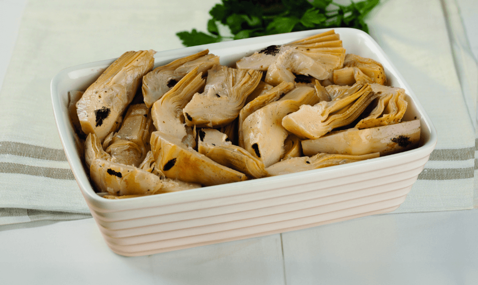 Spicchi di carciofo grigliati in olio